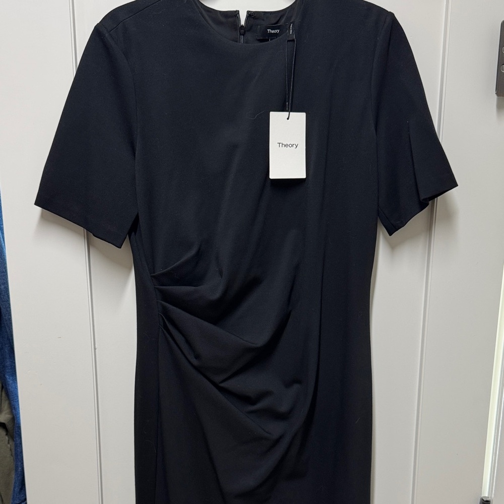 Theory Elegant Black Midi Dress